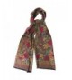 Topaz Sun Tapestry Rose Print Cashmere Scarf Red Multi - CP187608H40