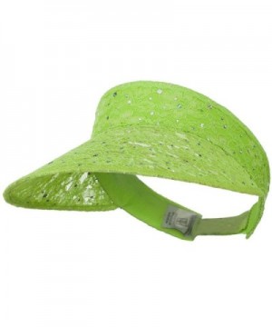 Lace Glitter Sun Visor - Lime W40S33D - CT11E8TVJYR