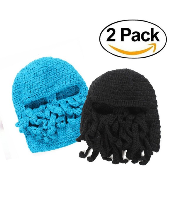 WindGoal Unisex Octopus Barbarian Beanie - Black+blue - CS1864ERZRZ