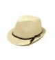 Young Adult Teen's (6-12) White Fedora Straw Hat - CU1109WLCAH