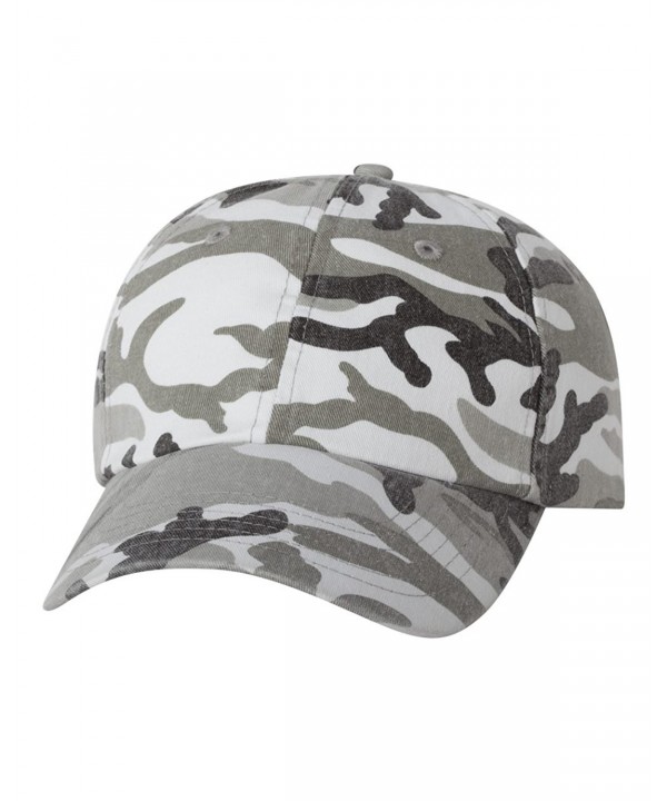 Camouflage Cotton Twill Adjustable Baseball Caps in 5 Colors - Grey Camo - C811Y1H3TI5