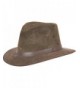 Wilsons Leather Mens Sueded Leather Safari Hat - Olive - CV11PRK84QH