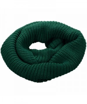 NEOSAN Womens Thick Ribbed Knit Winter Infinity Circle Loop Scarf - Dark Green - CS127NEJP3P