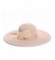 August Accessories Floral Floppy Hat in Blush - CA17YLH0HNU