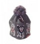Alaska Beanie Hat Skull Sled Dogin Row Team Knit Stocking Hat Lined Pom Pom - CH11VDJNT6B