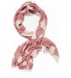 Ladies Cotton Scarf Lightweight Shawl Geometric Print Fashion Scarves For Women - White- Red - CP12NFDSEKG