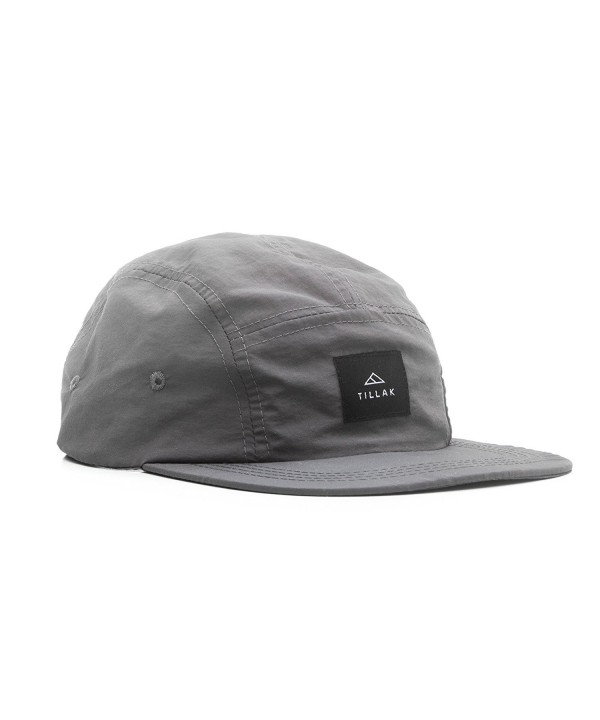 Tillak Wallowa Camp Hat- Lightweight Nylon 5 Panel Cap With Snap Closure - Basalt Grey - CQ18579EQMH