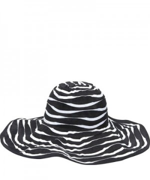 Sun N' Sand Pacific Breeze Two-Tone Ribbon Hat - Black - CC110L5DSWX