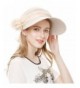 Lovful UPF 50+ Womens Foldable Wide Large Big Brim Beach Hat Cap Summer Sun Hat - Beige - CD12FS1DUG3