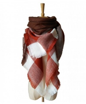 MIGAGA Soft Plaid Blanket Scarf Stylish Large Winter Warm Tartan Pashmina Wrap Shawl - Coffee - CU1868L8HIU
