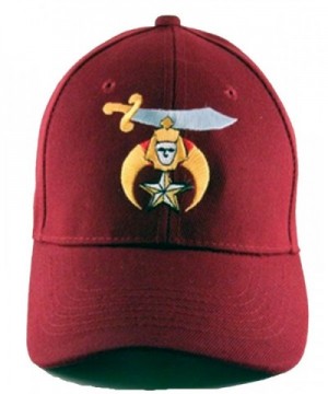 Shriner Baseball Shriners Hat Masonic Mens One Size Maroon - CW11VT9BPS9