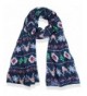 V28 Candy Cane Print Women's Scarf Christmas Gift Lightweight - Navy - Christmas - CF187O05TOA