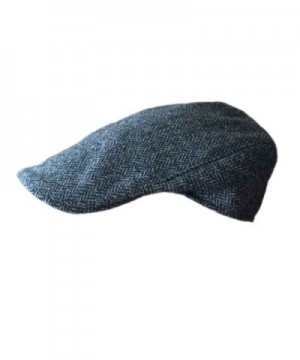 Carrolls Irish Gifts Donegal Touring Tweed Flat Cap- Dark Grey Colour - CF126XSRZA1