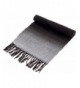SilverHooks Soft & Warm Pattern Cashmere Scarf w/ Gift Box - Black Ombre - CN12N43TCOS