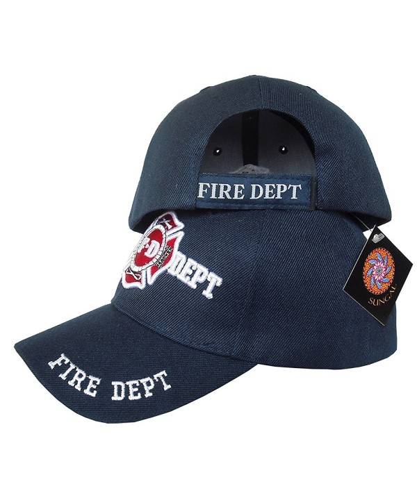 Fire Department- Fireman Officer Gear- Uniform Baseball Cap Hat w/ Free Hat Pin - Navy - CG17YCG8L29