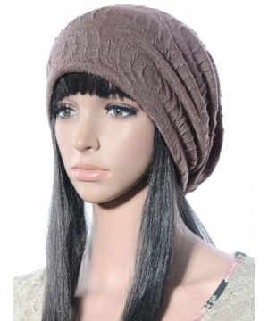 JOLLYCHIC Women's Loose Brief Rib Knit Dome Hat Beanie Coffee 2 - CI12N8PC2UZ