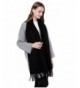 Cashmere Virgin Wool Thick Pashmina Scarf Soft Warm Long Shawl Scarves Wrap /Gift Box JAKY Global - Black - CI185M43Z5X