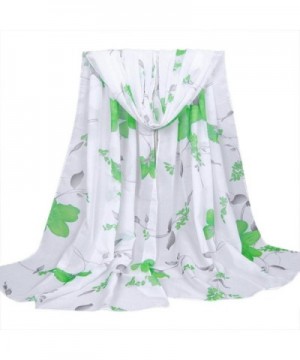 Gotd Women Fresh Long Soft Wrap scarf Shawl Chiffon Scarf Scarves - Green - CW12J23047L