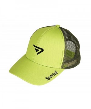 Sportoli Adult and Kids Cotton Blend and Mesh Snapback Trucker Baseball Cap Hat - Lime - C6127DEQ551