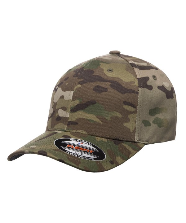 Flexfit Multicam Camo 6 Panel Baseball Cap Officially Licensed Multi-Cam Pattern - Multicam - CE187X44EL7