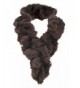 Women's Faux Fur Scarf - Scrunchie Loop Neck Wrap - Brown - C7187U762YY