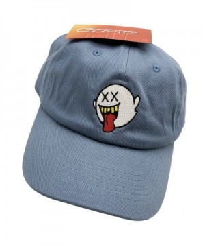 Distressed Boo Mario Ghost Baseball Cap 3D Embroidery Dad Hats Adjustable Snapback - Denim - CT187NATKSW