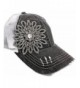 Olive & Pique Women's Stitch Rhinestone Flower Trucker Cap - Charcoal - C912DBWPGC7