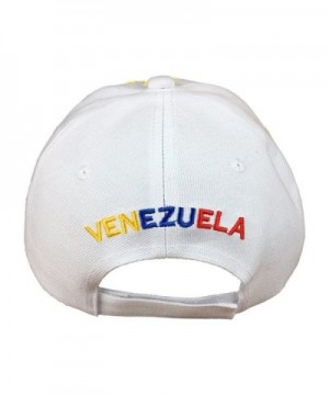 White Baseball Tricolor Stars Venezuela in Men's Baseball Caps