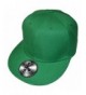 Plain Green Flat Peak SnapBack Baseball Cap - C0119P50MPV