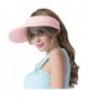 CACUSS Women's Summer Sun Hat Large Brim Visor Adjustable Velcro Packable UPF 50+ - Pink - CA17YDC7SH6