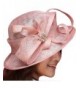 June's Young Women Hat Sinamay Summer Hat Ribbons Wide Brim(Fuschia) - CP11VLP2I8R