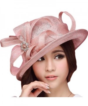 Junes Young Sinamay Ribbons Fuschia in Women's Sun Hats