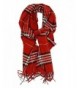 Plaid Scarf Dreamslink Classic Cashmere Feel Tartan Blanket Winter Scarf Shawl Wrap - Red Plaid - C4189NYLEQU