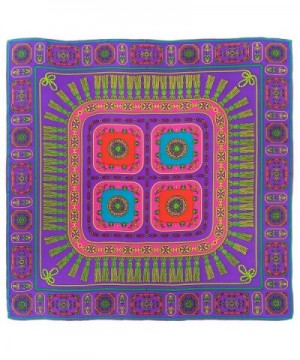 Ayli Women's Abstract Pattern Mulberry Silk Twill Square Scarf Various Style - Pattern 4 - CA1282KRI15