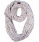 Fasker Womens CC Style Scarf Winter Warm Ribbed Knit Infinity Circle Loop Scarf - Beige - CM18906IT09