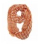 Houndstooth Print Infinity Scarf - Orange - C511EEE1F1X