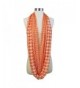 Orange Houndstooth Print Infinity Scarf in Fashion Scarves