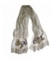 Women Guaze Embroidered Floral Scarves