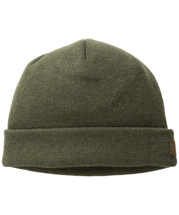 Coal Men's The Harbor Classic Fine Knit Cuffed Beanie Hat - Heather Olive - CI11J20JEXP