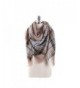 Women's Cozy Tartan Scarf Wrap Shawl Neck Stole Warm Plaid Checked Pashmina - Cream Pink Gray - C8186R4W4DI