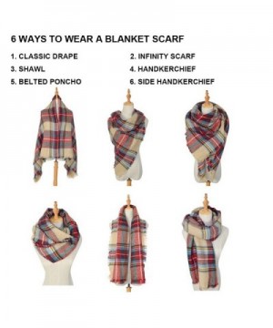 Womens Tartan Scarf Checked Pashmina