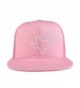 Trendy Apparel Shop Texas State Outline Embroidered Cotton Flat Bill Mesh Back Trucker Cap - Pink - C3185YMHDE6