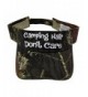 Glitter Camping Hair Don't Care Camo Visor Fashion Headwear Camp - Green Camo - CV1866NETWM