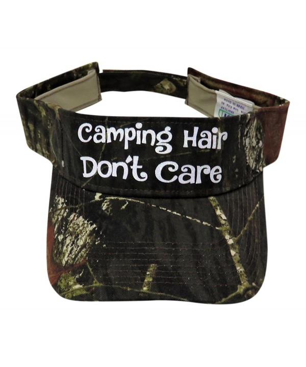 Glitter Camping Hair Don't Care Camo Visor Fashion Headwear Camp - Green Camo - CV1866NETWM