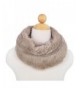 Premium Soft Small Faux Fur Solid Color Warm Infinity Circle Scarf - Diff Colors - Taupe - CY124AKCXEH