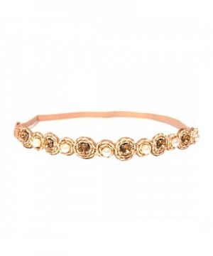 Mia Embellished Headband Beautiful All Measures Approximately - Beige- gold- faux pearls. - C0121NAAEAP