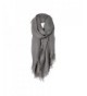 Charcoal Gray Solid Cozy Color Womens Fashion Warm Winter Blanket Scarf Scarves - CP1877DQI2Q