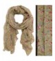 Bucasi English Floral Liberty Print Lightweight Fashion Scarf in Tan - C011FLRUSBF