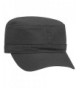 Otto Superior Garment Washed Cotton Twill Military Cap - Black - CQ187I84KLD