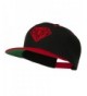 Diamond Embroidered Snapback Two Tone Cap - Black Red - C311ND596JH